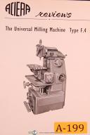 Aciera-Aciera Type F4, Universal Milling Machine, Reviews - Facts & Features Manual-Type F4-01